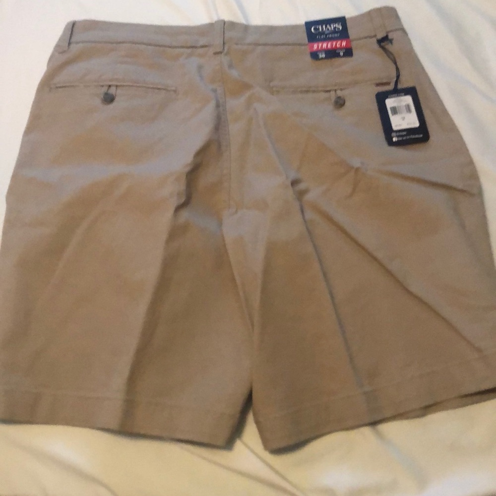 Chaps stretch flat front shorts NWT